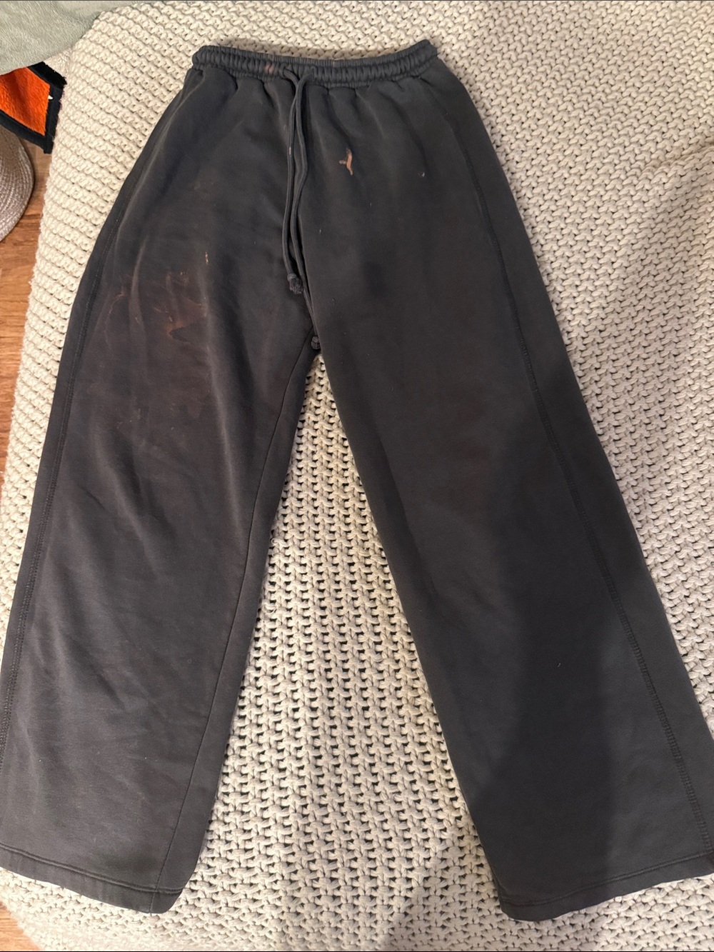Women’s Black Wide-Leg Drawstring Joggers